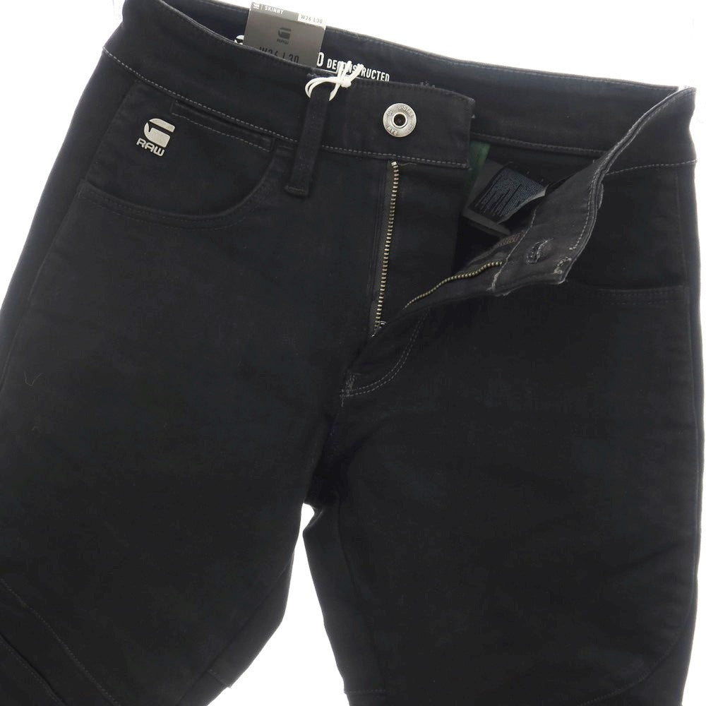 【新品】ジースターロウ G-STAR RAW MOTAC-O DC 3D SKINNY ストレッチ デニムパンツ ブラック【サイズ26/30】【 状態ランクN 】【 メンズ 】