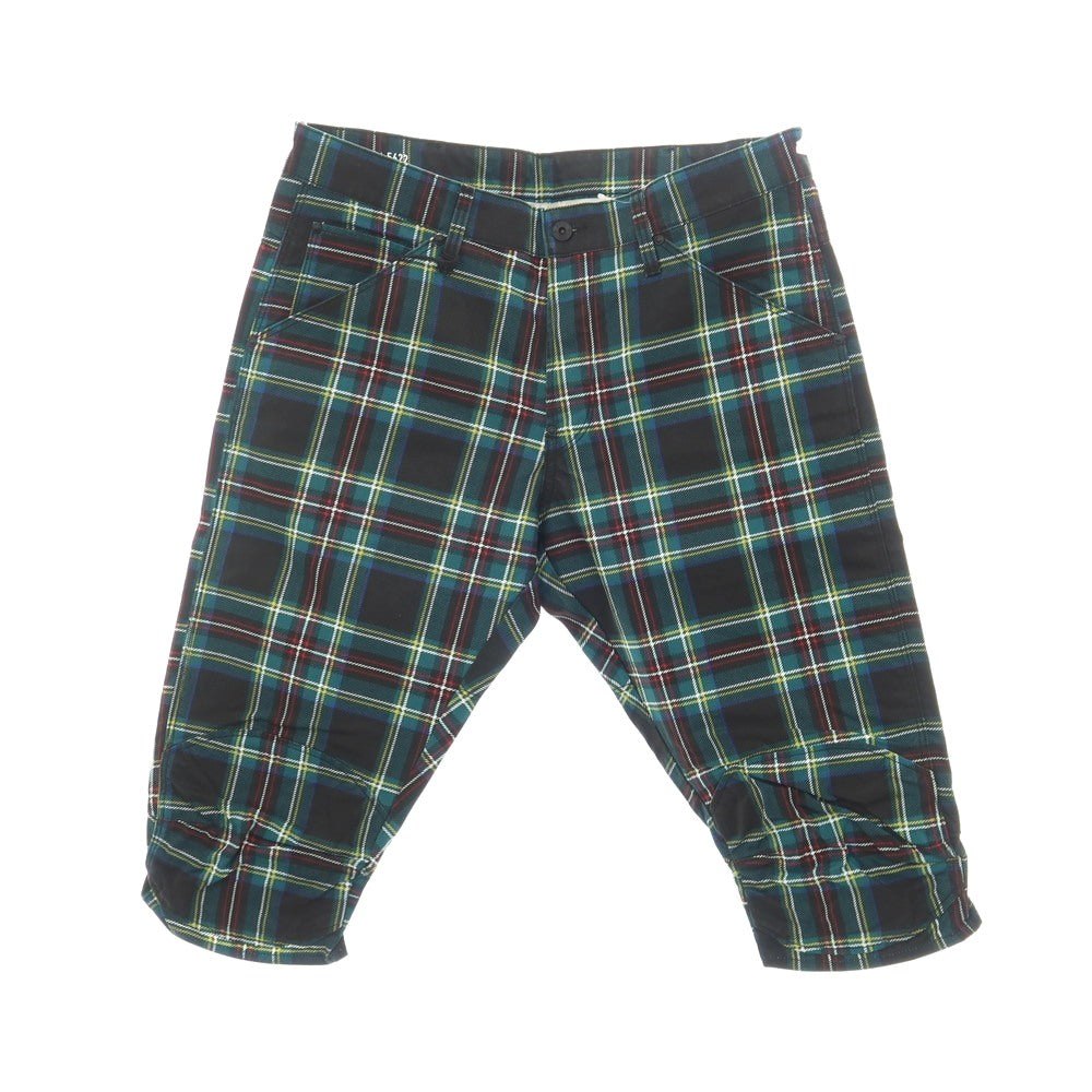 【新品】ジースターロウ G-STAR RAW 5622 3D TAPERED COJ カラーオーバーダイ チェック柄 クロップドパンツ グリーンxブラック【サイズ26/34】【 状態ランクN 】【 メンズ 】