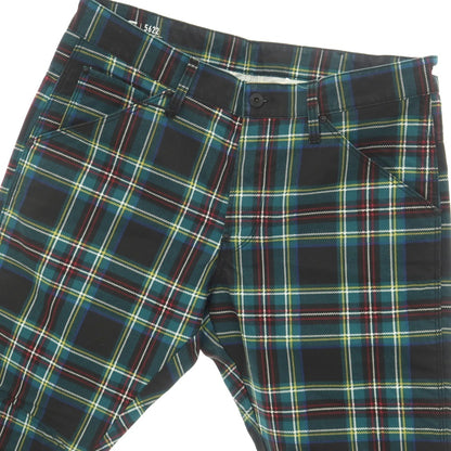 【新品】ジースターロウ G-STAR RAW 5622 3D TAPERED COJ カラーオーバーダイ チェック柄 クロップドパンツ グリーンxブラック【サイズ26/34】【 状態ランクN 】【 メンズ 】