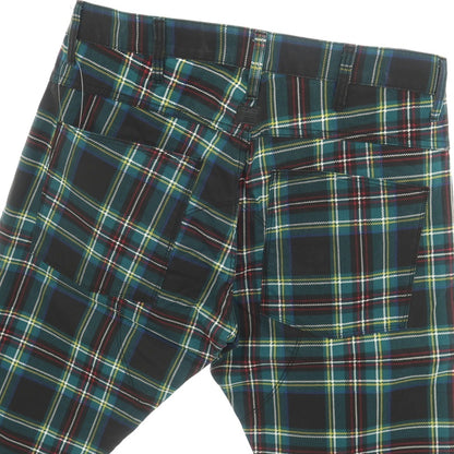 【新品】ジースターロウ G-STAR RAW 5622 3D TAPERED COJ カラーオーバーダイ チェック柄 クロップドパンツ グリーンxブラック【サイズ26/34】【 状態ランクN 】【 メンズ 】