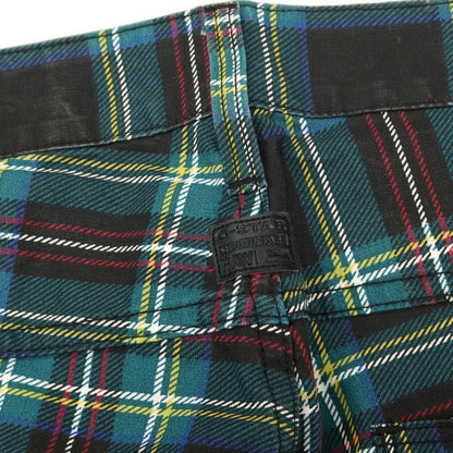【新品】ジースターロウ G-STAR RAW 5622 3D TAPERED COJ カラーオーバーダイ チェック柄 クロップドパンツ グリーンxブラック【サイズ26/34】【 状態ランクN 】【 メンズ 】