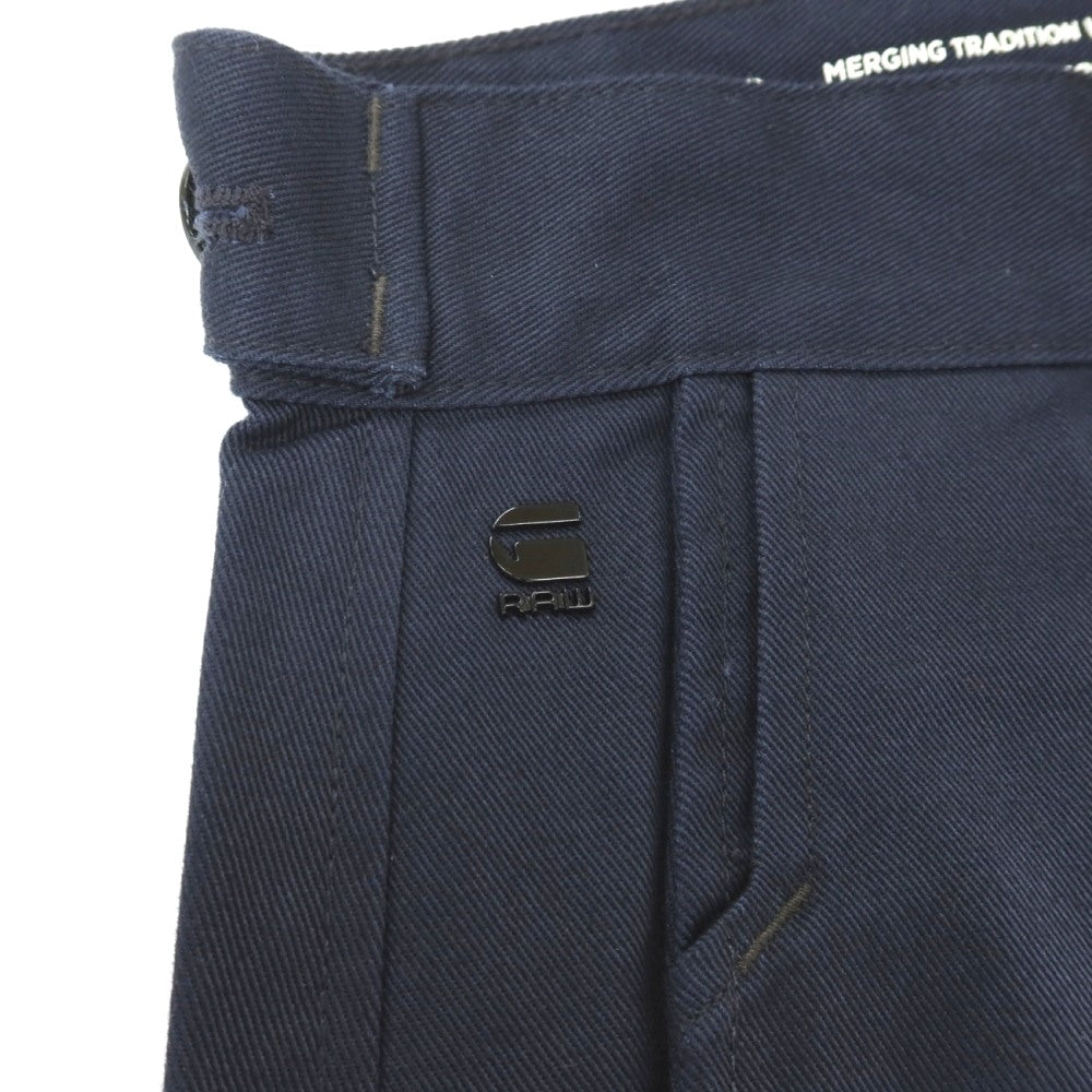 【新品アウトレット】ジースターロウ G-STAR RAW WORKER CHINO RELAXED ドリルツイルコットン ワークパンツ ネイビー【サイズ26/32】【 状態ランクN- 】【 メンズ 】
