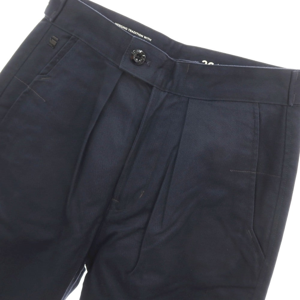 【新品アウトレット】ジースターロウ G-STAR RAW WORKER CHINO RELAXED ドリルツイルコットン ワークパンツ ネイビー【サイズ26/32】【 状態ランクN- 】【 メンズ 】