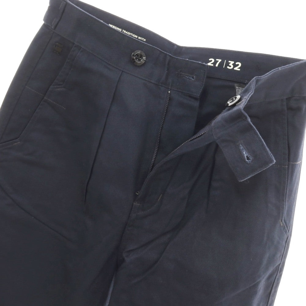 【新品】ジースターロウ G-STAR RAW WORKER CHINO RELAXED ドリルツイルコットン ワークパンツ ネイビー【サイズ27/32】【 状態ランクN 】【 メンズ 】