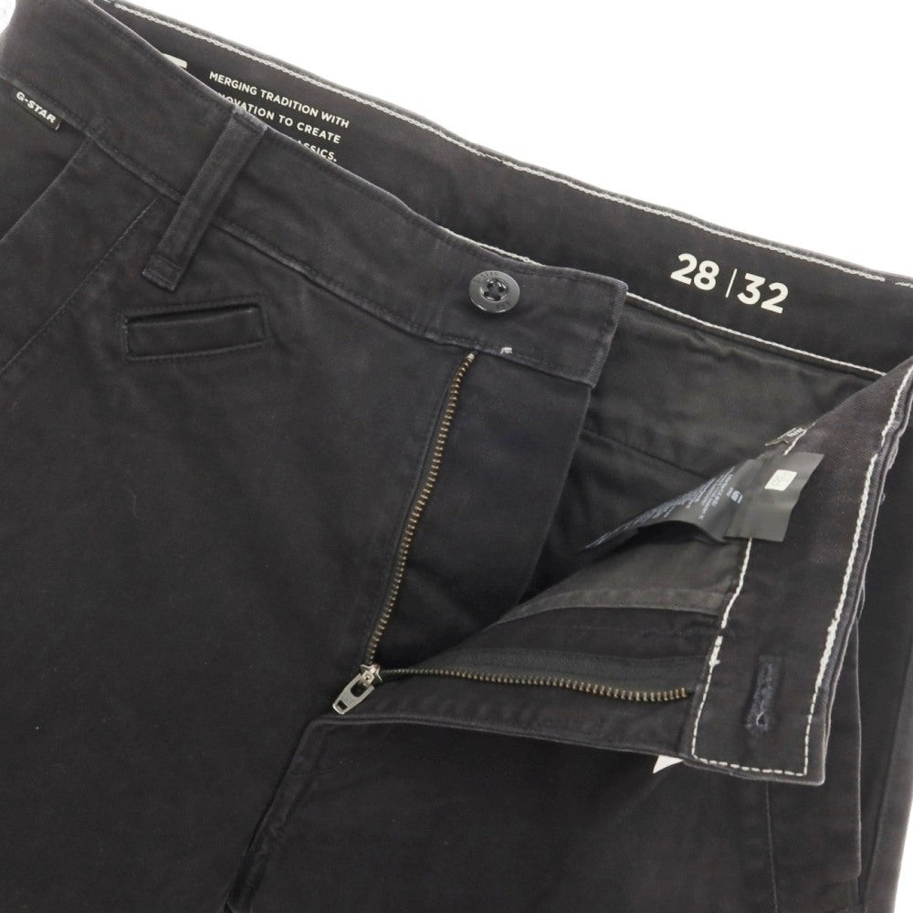 【新品】ジースターロウ G-STAR RAW BRONSON 2.0 SLIM CHINO ストレッチコットン チノパンツ ブラック【サイズ28/32】【 状態ランクN 】【 メンズ 】