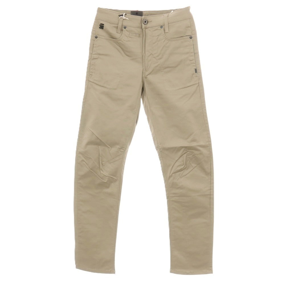 【新品】ジースターロウ G-STAR RAW D-STAQ 3D STRAIGHT TAPERED ストレッチ コットン 5ポケットパンツ ベージュ【サイズ26/32】【 状態ランクN 】【 メンズ 】