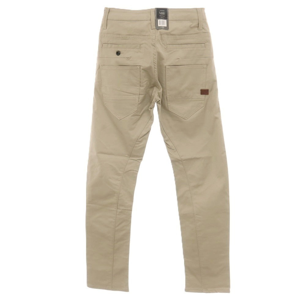 【新品】ジースターロウ G-STAR RAW D-STAQ 3D STRAIGHT TAPERED ストレッチ コットン 5ポケットパンツ ベージュ【サイズ26/32】【 状態ランクN 】【 メンズ 】