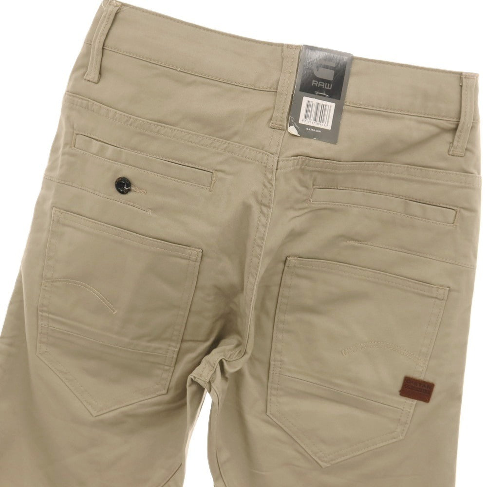 【新品アウトレット】ジースターロウ G-STAR RAW D-STAQ 3D STRAIGHT TAPERED ストレッチ コットン 5ポケットパンツ ベージュ【サイズ26/32】【 状態ランクN- 】【 メンズ 】
