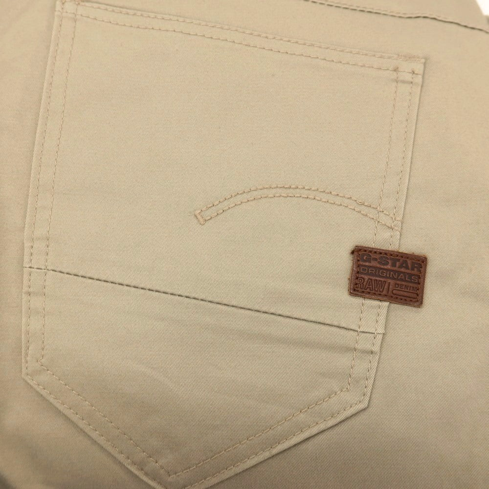 【新品アウトレット】ジースターロウ G-STAR RAW D-STAQ 3D STRAIGHT TAPERED ストレッチ コットン 5ポケットパンツ ベージュ【サイズ26/32】【 状態ランクN- 】【 メンズ 】