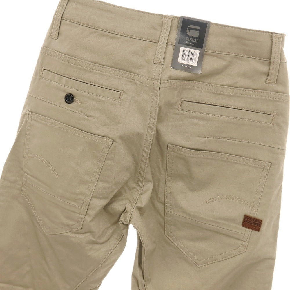 【新品アウトレット】ジースターロウ G-STAR RAW D-STAQ 3D STRAIGHT TAPERED ストレッチ コットン 5ポケットパンツ ベージュ【 サイズ26/32 】【 状態ランクN- 】【 メンズ 】【SA50/返品不可】