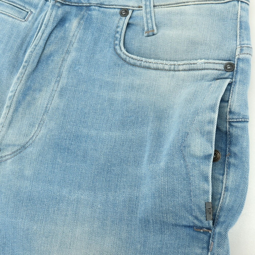 【新品】ジースターロウ G-STAR RAW D-STAQ 3D STRAIGHT SHORTS ストレッチ デニム ショートパンツ ブルー【サイズ28】【 状態ランクN 】【 メンズ 】