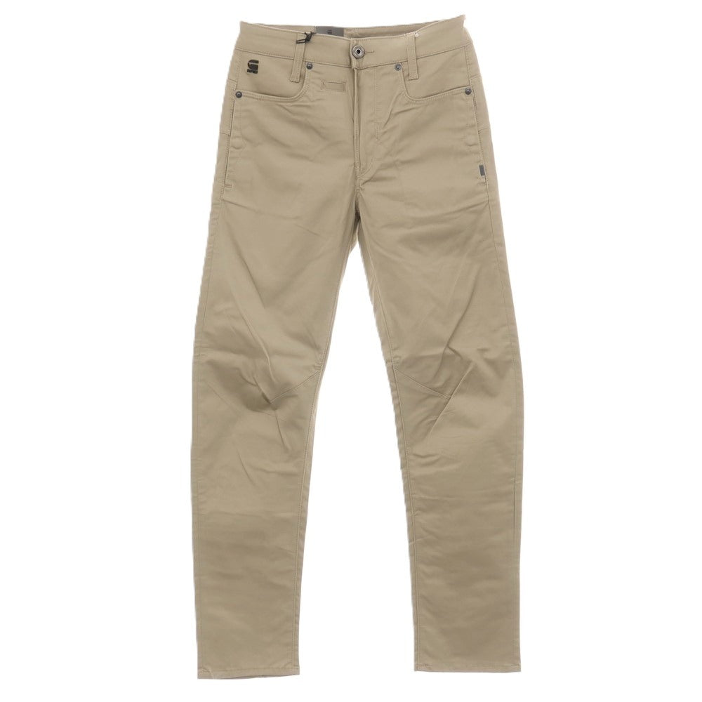 【新品】ジースターロウ G-STAR RAW D-STAQ 3D STRAIGHT TAPERED ストレッチ コットン 5ポケットパンツ ベージュ【サイズ26/32】【 状態ランクN 】【 メンズ 】