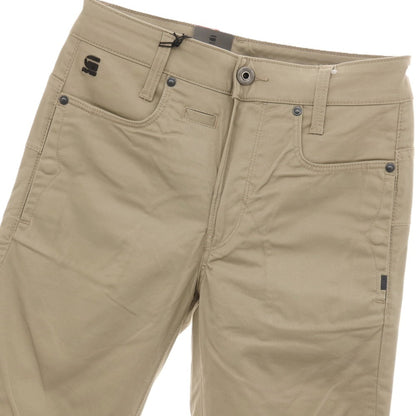 【新品】ジースターロウ G-STAR RAW D-STAQ 3D STRAIGHT TAPERED ストレッチ コットン 5ポケットパンツ ベージュ【サイズ26/32】【 状態ランクN 】【 メンズ 】
