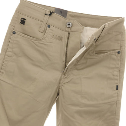 【新品】ジースターロウ G-STAR RAW D-STAQ 3D STRAIGHT TAPERED ストレッチ コットン 5ポケットパンツ ベージュ【サイズ26/32】【 状態ランクN 】【 メンズ 】