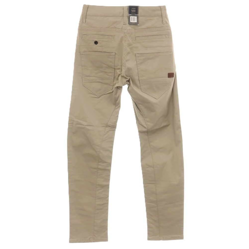 【新品】ジースターロウ G-STAR RAW D-STAQ 3D STRAIGHT TAPERED ストレッチ コットン 5ポケットパンツ ベージュ【サイズ26/32】【 状態ランクN 】【 メンズ 】