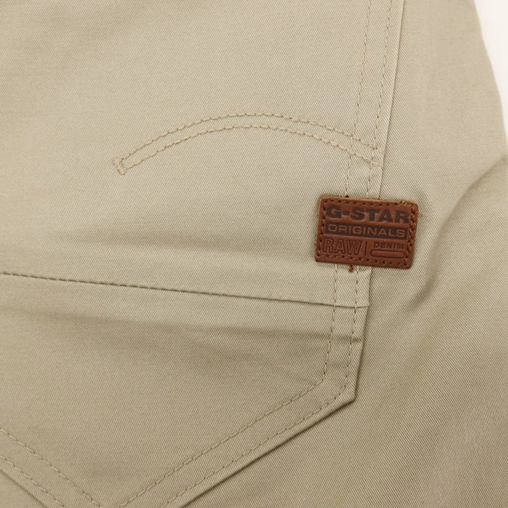 【新品】ジースターロウ G-STAR RAW D-STAQ 3D STRAIGHT TAPERED ストレッチ コットン 5ポケットパンツ ベージュ【サイズ26/32】【 状態ランクN 】【 メンズ 】