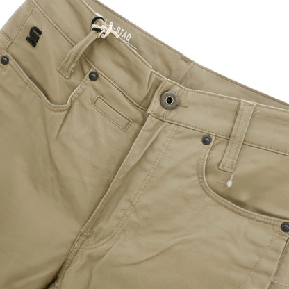 【新品アウトレット】ジースターロウ G-STAR RAW D-STAQ 3D STRAIGHT TAPERED ストレッチ コットン 5ポケットパンツ ベージュ【サイズ26/32】【 状態ランクN- 】【 メンズ 】
