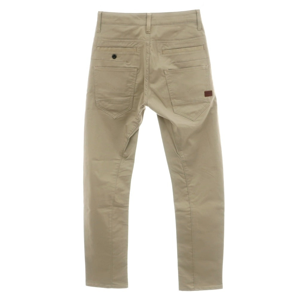 【新品アウトレット】ジースターロウ G-STAR RAW D-STAQ 3D STRAIGHT TAPERED ストレッチ コットン 5ポケットパンツ ベージュ【サイズ26/32】【 状態ランクN- 】【 メンズ 】