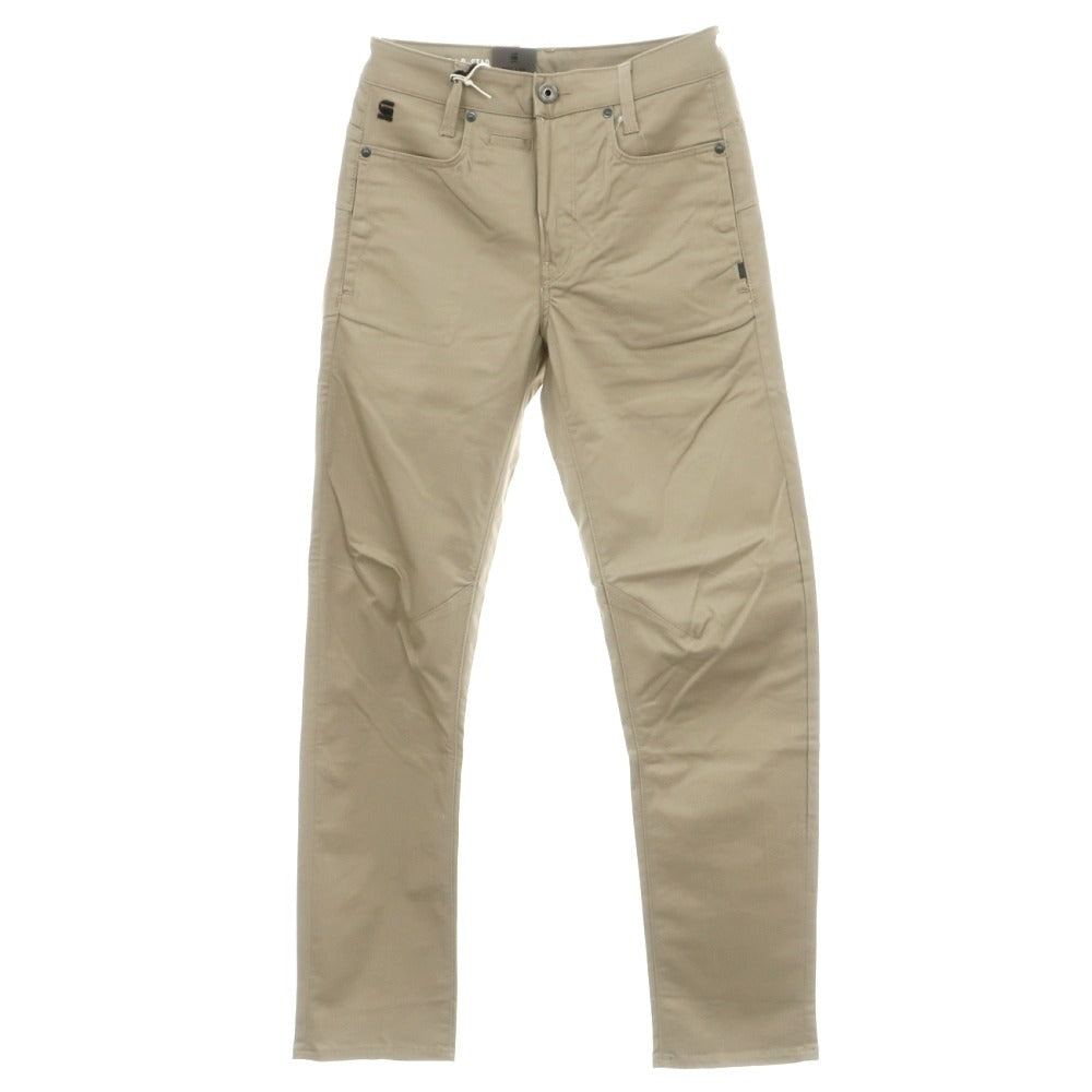 【新品アウトレット】ジースターロウ G-STAR RAW D-STAQ 3D STRAIGHT TAPERED ストレッチ コットン 5ポケットパンツ ベージュ【サイズ26/32】【 状態ランクN- 】【 メンズ 】