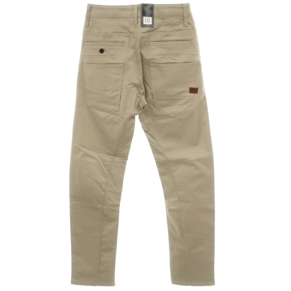 【新品アウトレット】ジースターロウ G-STAR RAW D-STAQ 3D STRAIGHT TAPERED ストレッチ コットン 5ポケットパンツ ベージュ【サイズ26/32】【 状態ランクN- 】【 メンズ 】