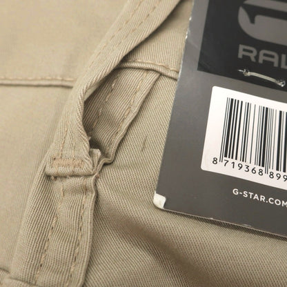【新品アウトレット】ジースターロウ G-STAR RAW D-STAQ 3D STRAIGHT TAPERED ストレッチ コットン 5ポケットパンツ ベージュ【サイズ26/32】【 状態ランクN- 】【 メンズ 】