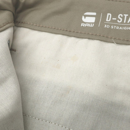 【新品アウトレット】ジースターロウ G-STAR RAW D-STAQ 3D STRAIGHT TAPERED ストレッチ コットン 5ポケットパンツ ベージュ【サイズ26/32】【 状態ランクN- 】【 メンズ 】