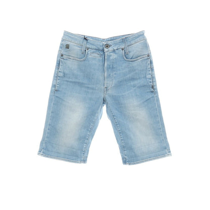 【新品】ジースターロウ G-STAR RAW D-STAQ 3D STRAIGHT SHORTS ストレッチ デニム ショートパンツ ライトブルー【サイズ28】【 状態ランクN 】【 メンズ 】