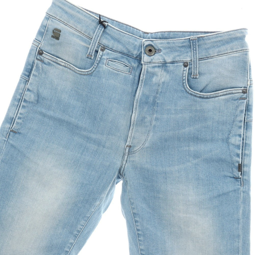 【新品】ジースターロウ G-STAR RAW D-STAQ 3D STRAIGHT SHORTS ストレッチ デニム ショートパンツ ライトブルー【サイズ28】【 状態ランクN 】【 メンズ 】