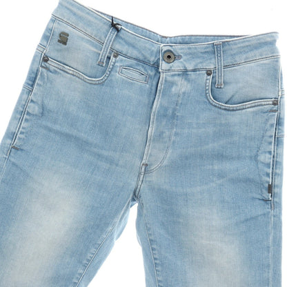 【新品】ジースターロウ G-STAR RAW D-STAQ 3D STRAIGHT SHORTS ストレッチ デニム ショートパンツ ライトブルー【サイズ28】【 状態ランクN 】【 メンズ 】