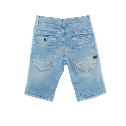 【新品】ジースターロウ G-STAR RAW D-STAQ 3D STRAIGHT SHORTS ストレッチ デニム ショートパンツ ライトブルー【サイズ28】【 状態ランクN 】【 メンズ 】