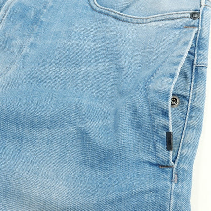【新品】ジースターロウ G-STAR RAW D-STAQ 3D STRAIGHT SHORTS ストレッチ デニム ショートパンツ ライトブルー【サイズ28】【 状態ランクN 】【 メンズ 】