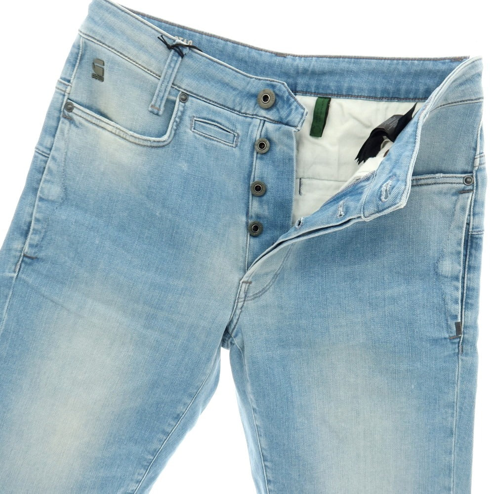 【新品アウトレット】ジースターロウ G-STAR RAW D-STAQ 3D STRAIGHT SHORTS ストレッチ デニム ショートパンツ ライトブルー【サイズ28】【 状態ランクN- 】【 メンズ 】