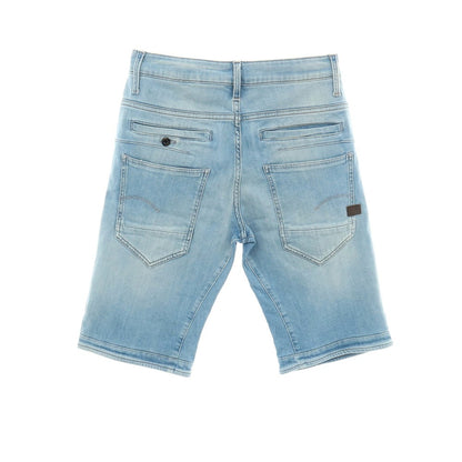 【新品アウトレット】ジースターロウ G-STAR RAW D-STAQ 3D STRAIGHT SHORTS ストレッチ デニム ショートパンツ ライトブルー【サイズ28】【 状態ランクN- 】【 メンズ 】