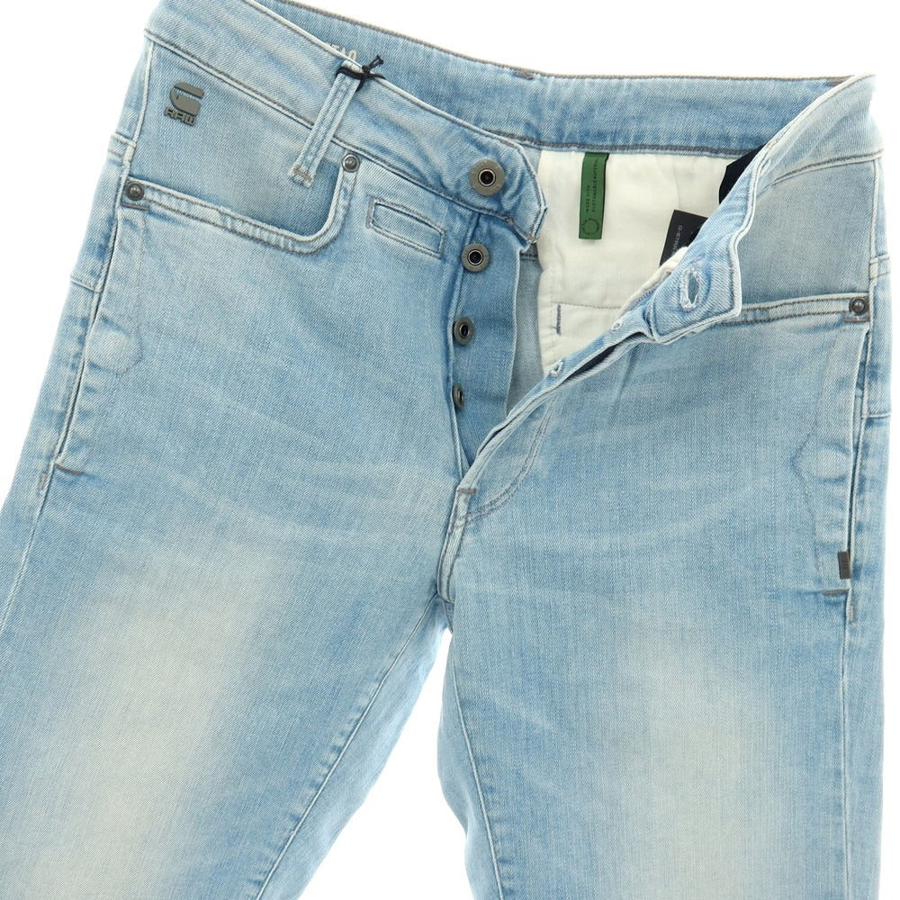 【新品アウトレット】ジースターロウ G-STAR RAW D-STAQ 3D STRAIGHT SHORTS ストレッチ デニム ショートパンツ ライトブルー【サイズ28】【 状態ランクN- 】【 メンズ 】