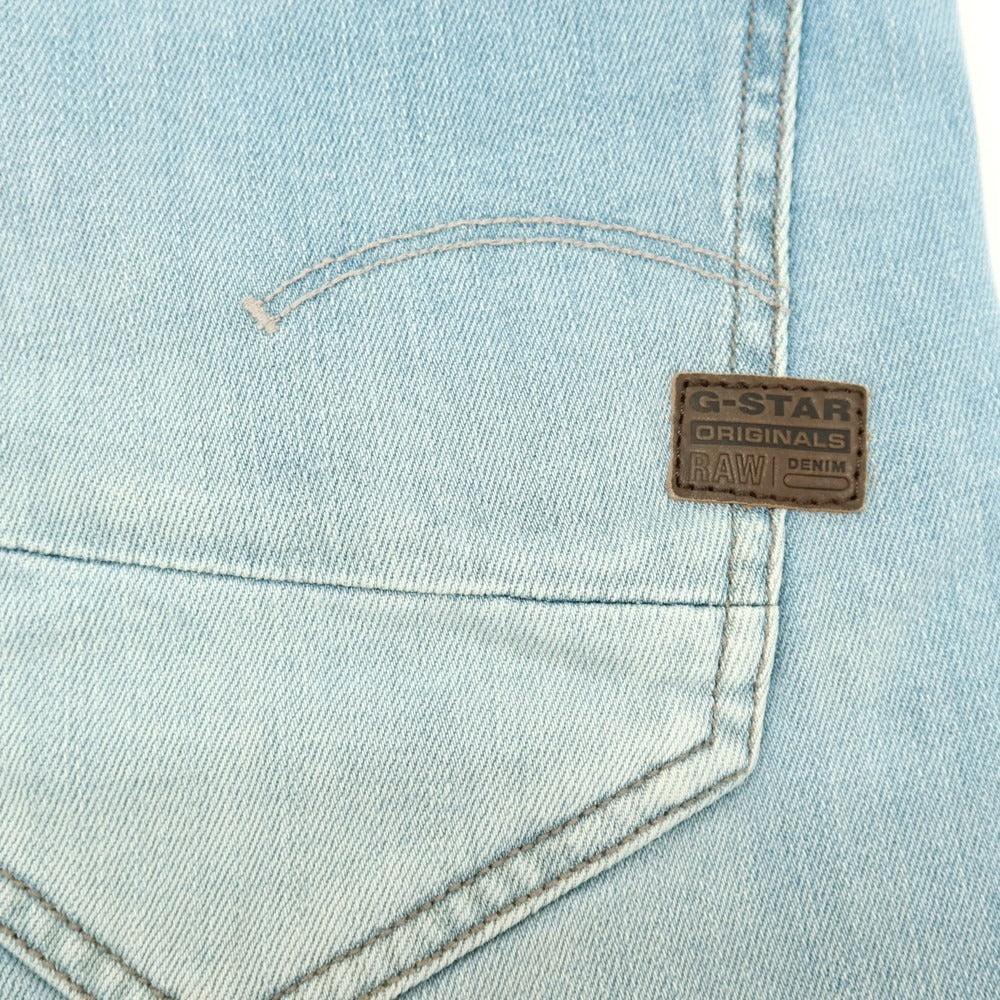 【新品アウトレット】ジースターロウ G-STAR RAW D-STAQ 3D STRAIGHT SHORTS ストレッチ デニム ショートパンツ ライトブルー【サイズ28】【 状態ランクN- 】【 メンズ 】