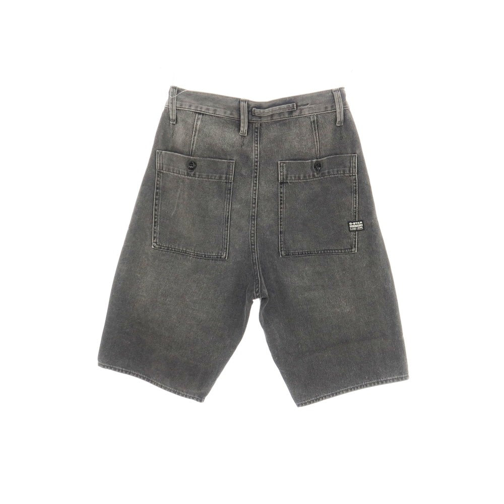 【新品】ジースターロウ G-STAR RAW WORKER CHINO RELAXED SHORT コットン デニム ショートパンツ ブラック（グレー）【サイズ28】【 状態ランクN 】【 メンズ 】