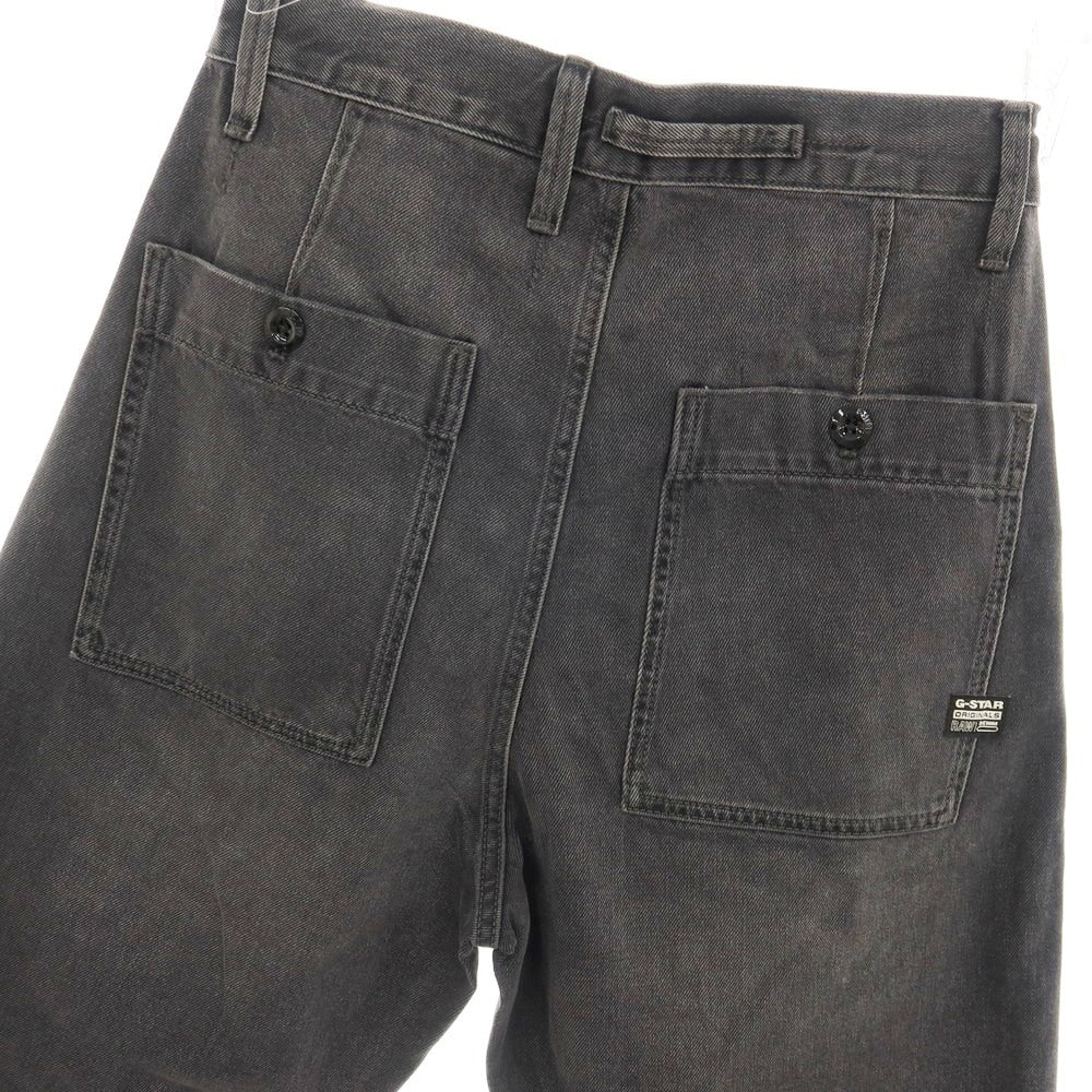 【新品アウトレット】ジースターロウ G-STAR RAW WORKER CHINO RELAXED SHORT デニム ショートパンツ ブラック（グレー）【サイズ28】【 状態ランクN- 】【 メンズ 】