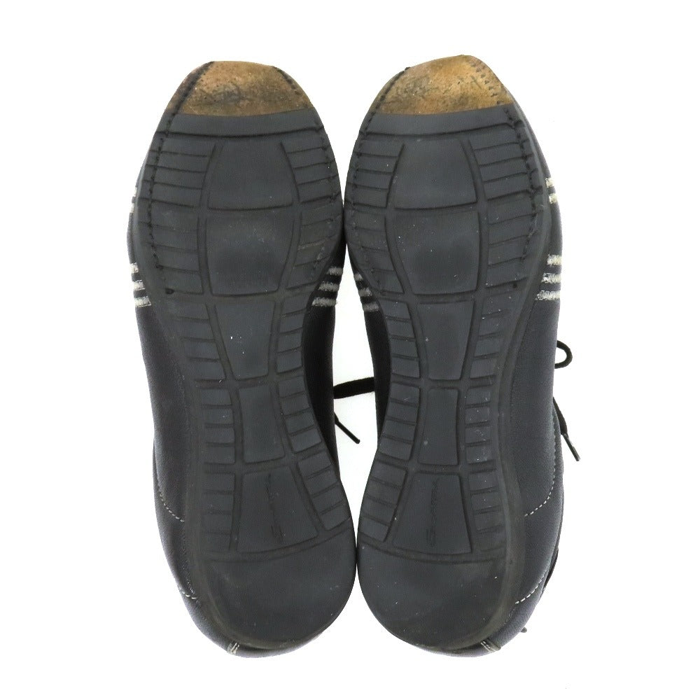 【中古】サントーニ Santoni レザー スニーカー ブラック【サイズ6】【 状態ランクC 】【 メンズ 】