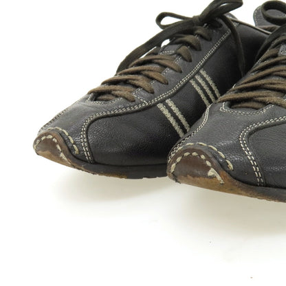 【中古】サントーニ Santoni レザー スニーカー ブラック【サイズ6】【 状態ランクC 】【 メンズ 】