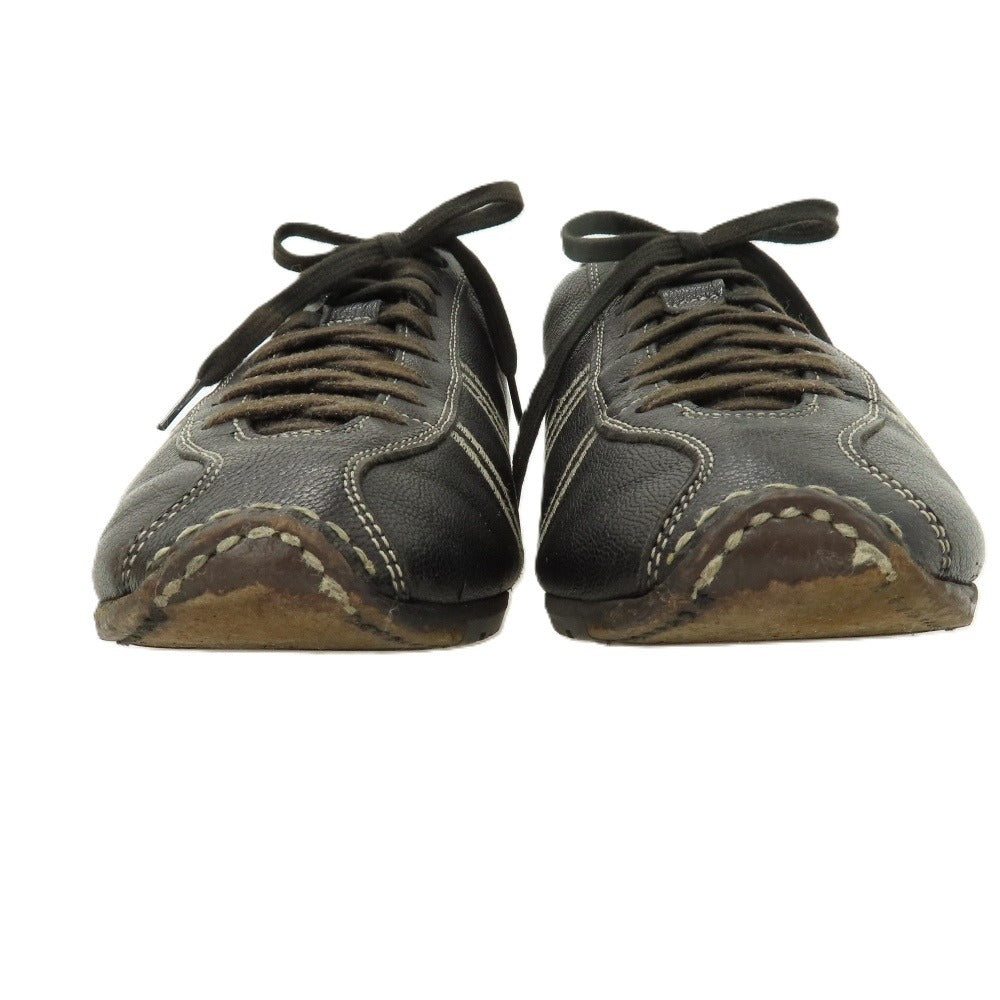 【中古】サントーニ Santoni レザー スニーカー ブラック【サイズ6】【 状態ランクC 】【 メンズ 】
