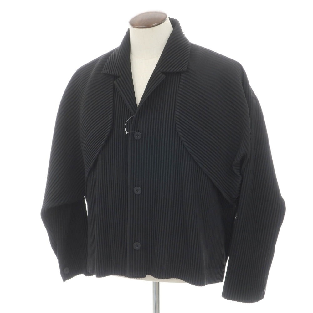 【中古】オム プリッセ イッセイミヤケ HOMME PLISSE ISSEY MIYAKE 2026年春夏 プリーツ ブルゾン ブラック【サイズ表記なし（L位）】【 状態ランクA 】【 メンズ 】