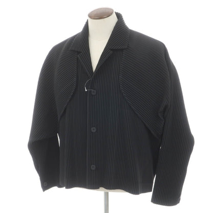 【中古】オム プリッセ イッセイミヤケ HOMME PLISSE ISSEY MIYAKE 2026年春夏 プリーツ ブルゾン ブラック【サイズ表記なし（L位）】【 状態ランクA 】【 メンズ 】