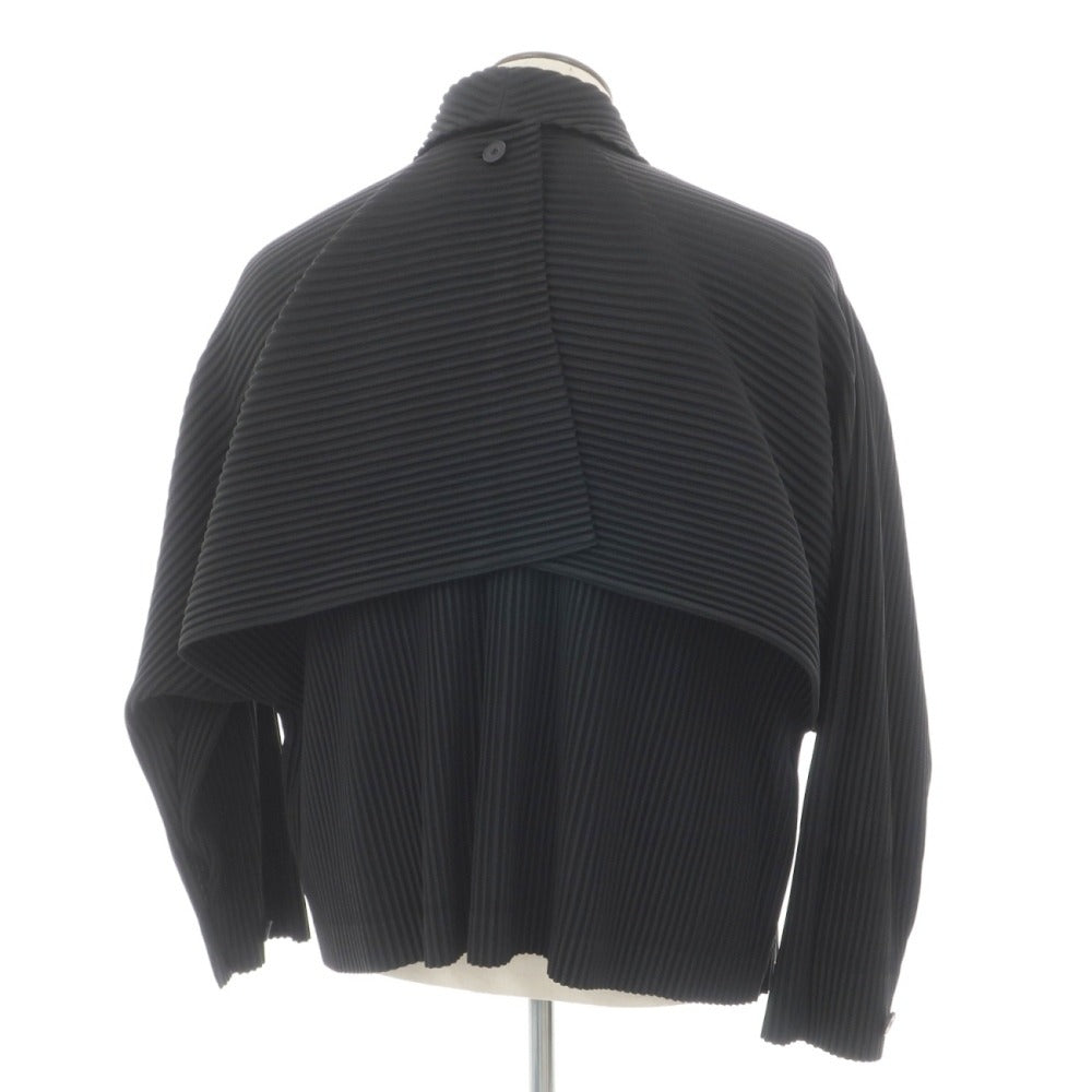 【中古】オム プリッセ イッセイミヤケ HOMME PLISSE ISSEY MIYAKE 2026年春夏 プリーツ ブルゾン ブラック【サイズ表記なし（L位）】【 状態ランクA 】【 メンズ 】