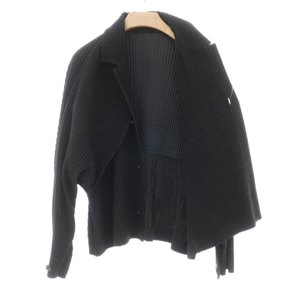 【中古】オム プリッセ イッセイミヤケ HOMME PLISSE ISSEY MIYAKE 2026年春夏 プリーツ ブルゾン ブラック【サイズ表記なし（L位）】【 状態ランクA 】【 メンズ 】