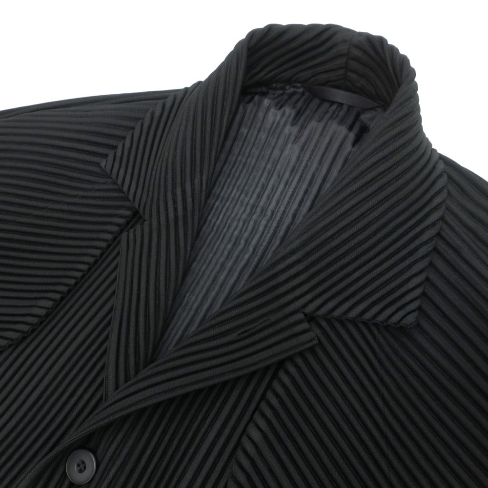 【中古】オム プリッセ イッセイミヤケ HOMME PLISSE ISSEY MIYAKE 2026年春夏 プリーツ ブルゾン ブラック【サイズ表記なし（L位）】【 状態ランクA 】【 メンズ 】