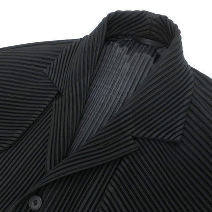 【中古】オム プリッセ イッセイミヤケ HOMME PLISSE ISSEY MIYAKE 2026年春夏 プリーツ ブルゾン ブラック【サイズ表記なし（L位）】【 状態ランクA 】【 メンズ 】