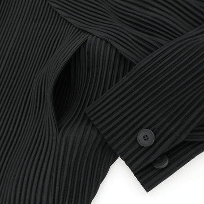 【中古】オム プリッセ イッセイミヤケ HOMME PLISSE ISSEY MIYAKE 2026年春夏 プリーツ ブルゾン ブラック【サイズ表記なし（L位）】【 状態ランクA 】【 メンズ 】