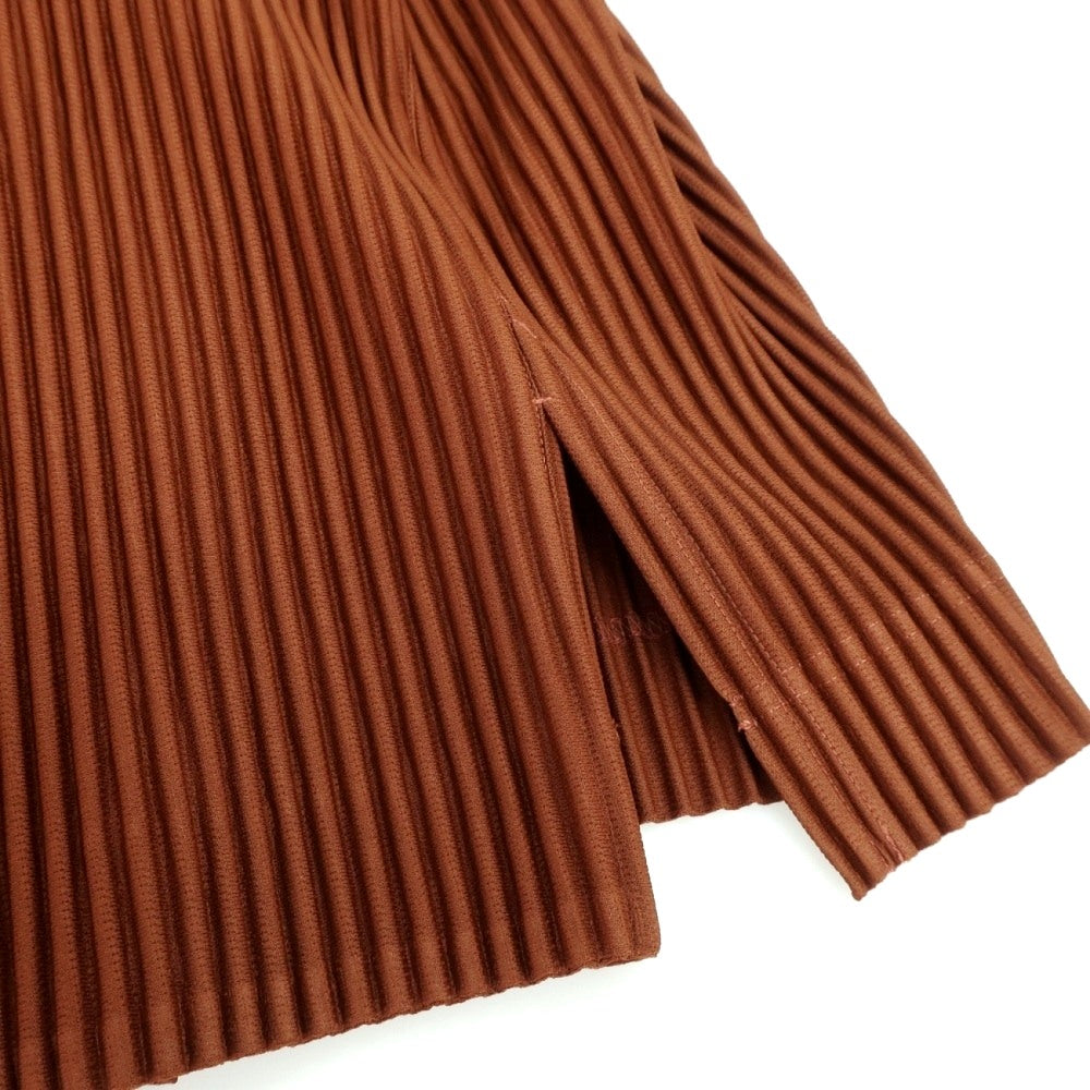 【中古】オム プリッセ イッセイミヤケ HOMME PLISSE ISSEY MIYAKE 2026年秋冬 プリーツ ジャージー ブルゾン ブラウン【サイズ表記なし（L位）】【 状態ランクA 】【 メンズ 】