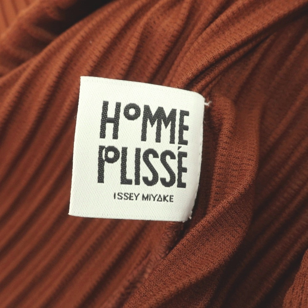 【中古】オム プリッセ イッセイミヤケ HOMME PLISSE ISSEY MIYAKE 2026年秋冬 プリーツ ジャージー ブルゾン ブラウン【サイズ表記なし（L位）】【 状態ランクA 】【 メンズ 】