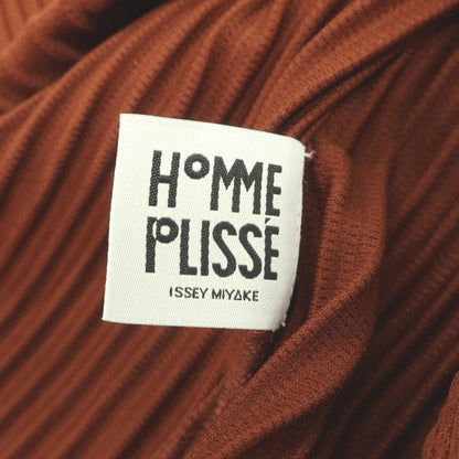 【中古】オム プリッセ イッセイミヤケ HOMME PLISSE ISSEY MIYAKE 2026年秋冬 プリーツ ジャージー ブルゾン ブラウン【サイズ表記なし（L位）】【 状態ランクA 】【 メンズ 】